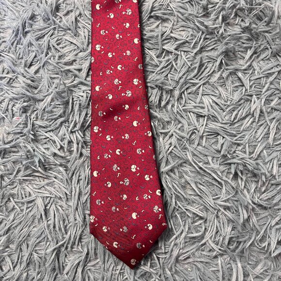Valentino Vintage Red Silk Tie - Picture 1 of 4